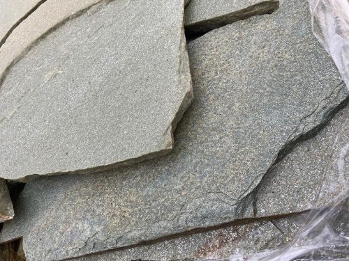 Плитняк златолит зелёный для цоколя, отмостки купить в Пущино