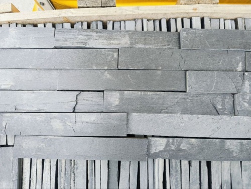 Плитка чёрная из натурального камня фасадная 30 см * 5 см, толщина 7 мм -30 мм купить в Пущино