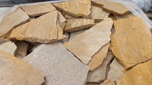 Плитняк златолит жёлтый для цоколя купить в Пущино