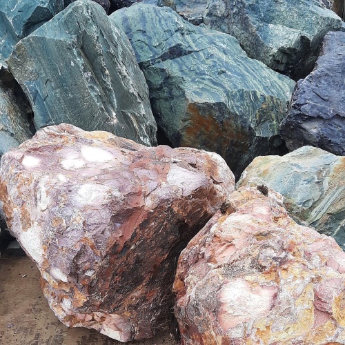 Ландшафтные глыбы красно-фиолетовые 200-1000 килограмм купить в Пущино