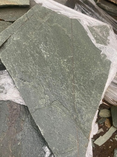 Плитняк златолит зелёный для цоколя, отмостки купить в Пущино