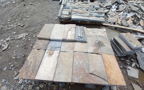 Плитка пилёная златолит Уральский для цоколя, отмостки купить в Пущино