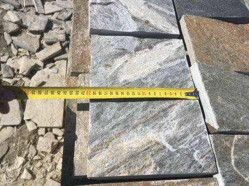 Плитка пилёная златолит Уральский для цоколя, отмостки купить в Пущино